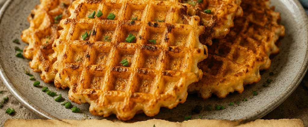 Kartoffelwaffeln herzhaft mit Schnittlauch – mit Zutaten, die du sowieso zu Hause hast