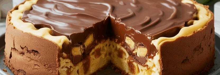 Kinder Bueno Käsekuchen mit Keksboden