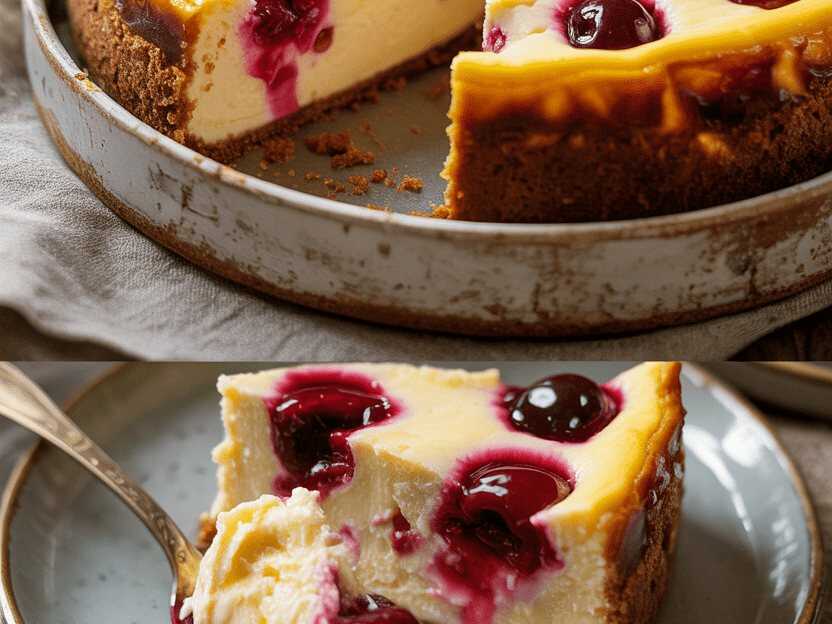 Kirschkuchen aus Ungarn mit 350 g Speisequark