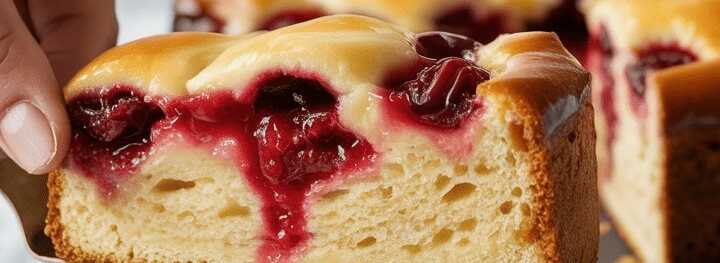 Kirschkuchen in 5 Minuten im Ofen backe ich 3x in Woche!