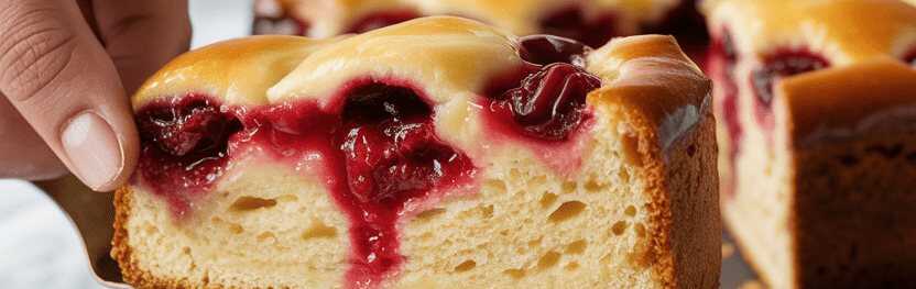 Kirschkuchen in 5 Minuten im Ofen backe ich 3x in Woche!