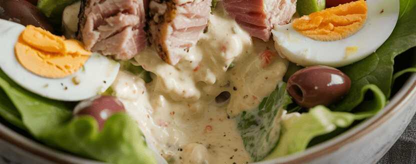 Klassischer Salade Niçoise mit Thunfisch und Ei – so sieht es fertig aus