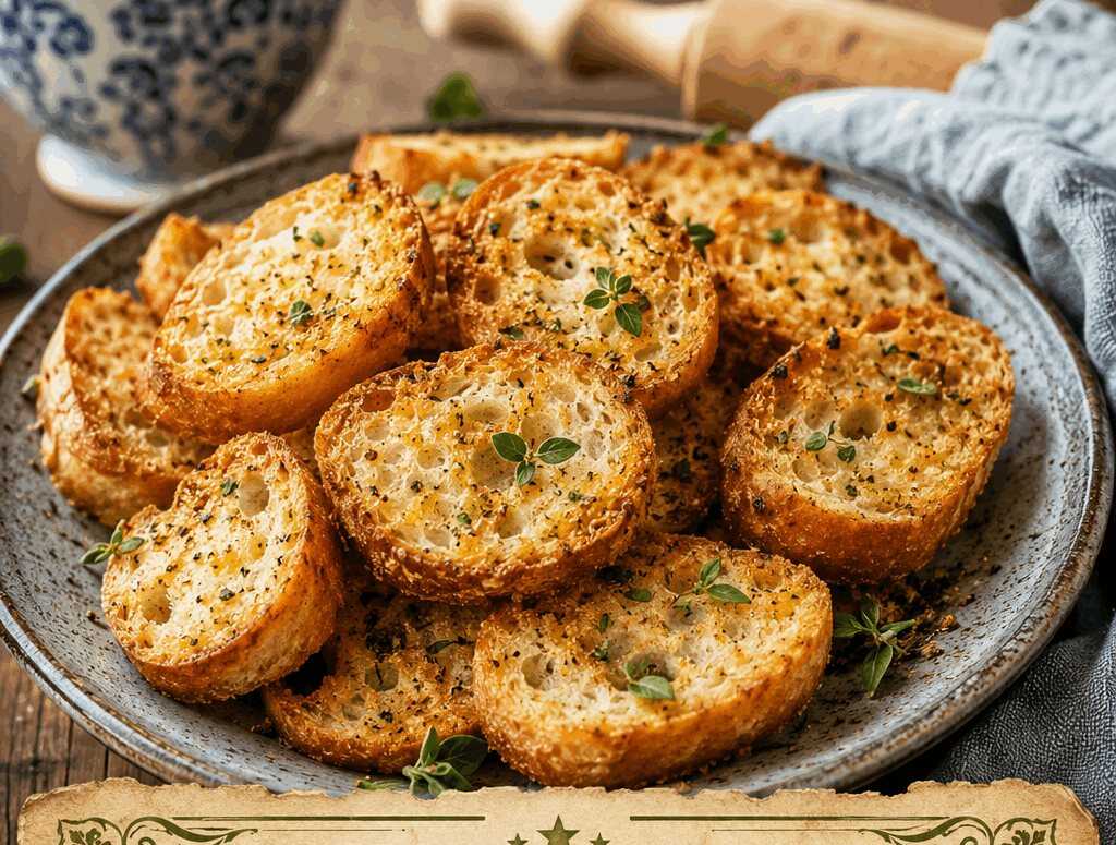 Brotchips zum Dip aus dem Airfryer – perfekt als Beilage zum Grillabend