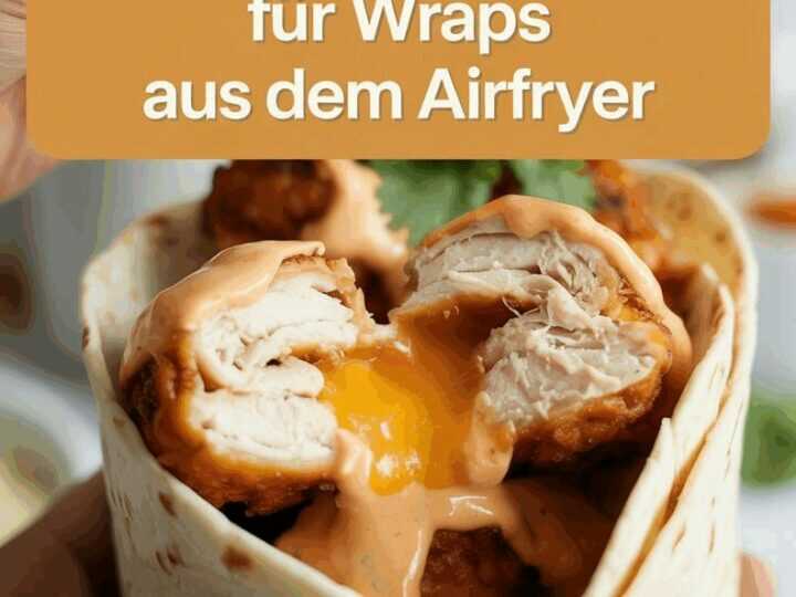 Knusprige Hähnchen-Bites für Wraps aus dem Airfryer