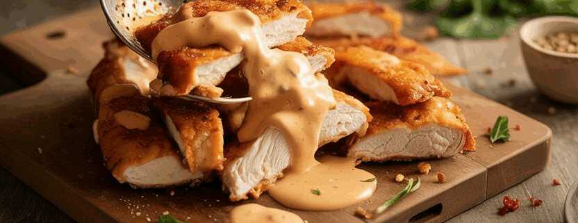 Knusprige Hähnchenstreifen im Airfryer – so sieht es fertig aus