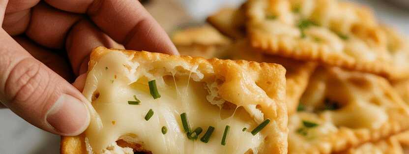 Knusprige Käse-Cracker aus dem Airfryer – so sieht es fertig aus