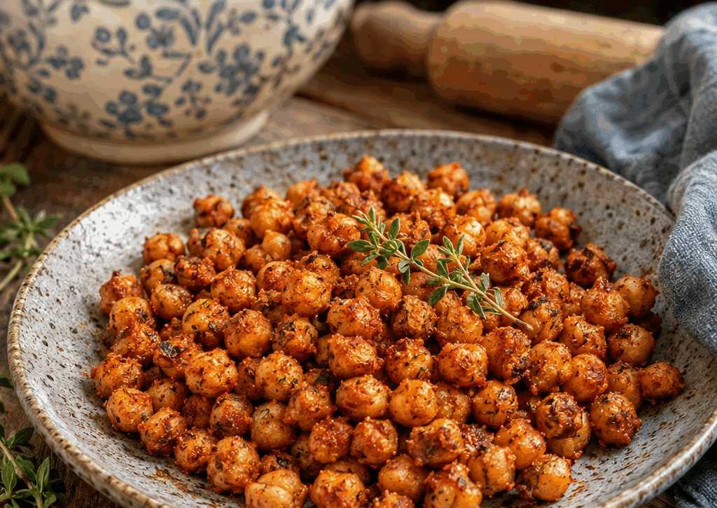 Knusprige Kichererbsen als Snack aus dem Airfryer, wie bei Oma, nur schneller