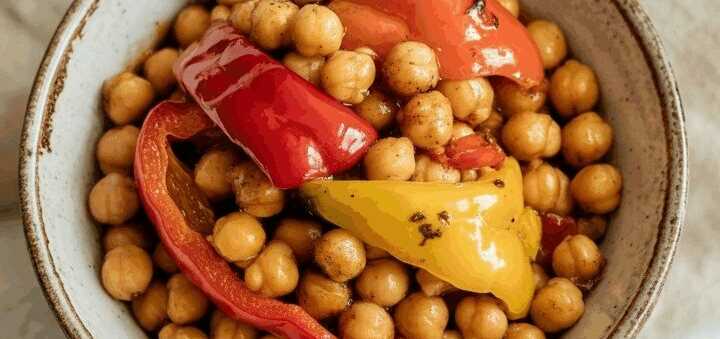 Knusprige Kichererbsen mit Paprika aus dem Airfryer