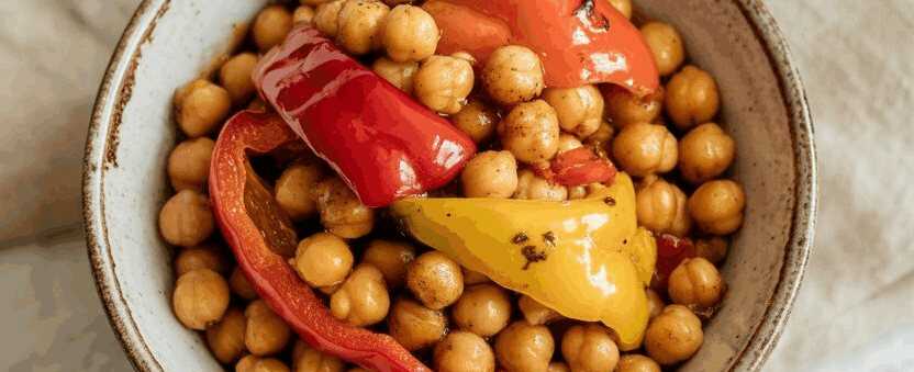 Kichererbsen mit Paprika aus dem Airfryer
