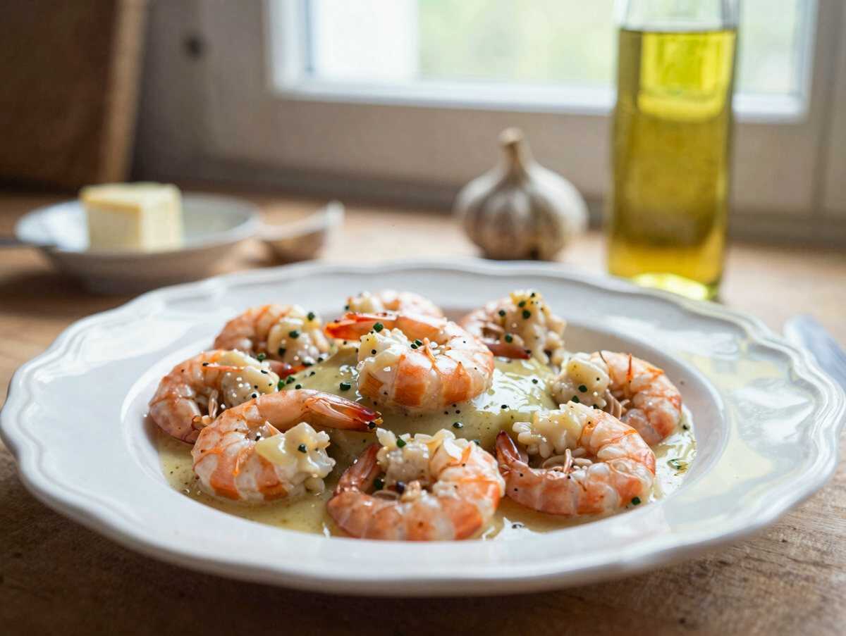 Knusprige Knoblauchbutter-Garnelen: Dein einfaches Rezept für genussvolle Abende! – während der Zubereitung