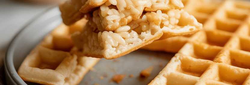 Knusprige Reiswaffeln aus der Heißluftfritteuse – so sieht es fertig aus