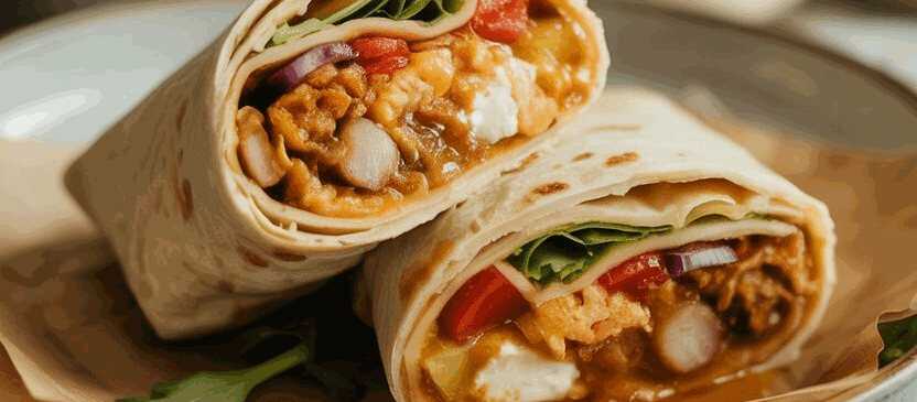 Knusprige Wrap-Rollen aus der Heißluftfritteuse – so sieht es fertig aus