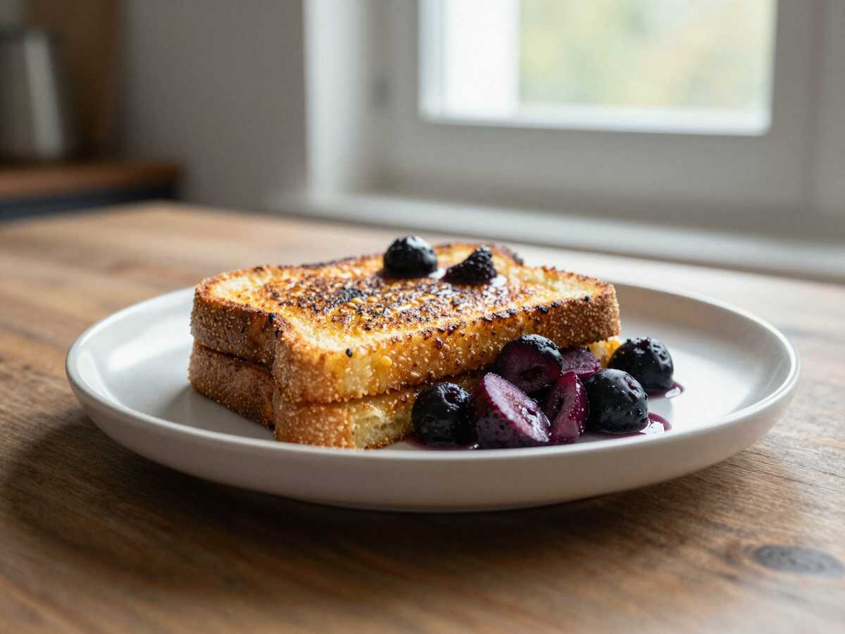 Knuspriges Blaubeer-Grilled Cheese, das deine Geschmacksnerven verzaubert! – während der Zubereitung