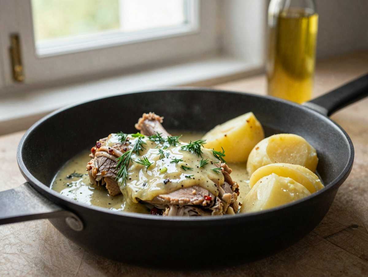 Knuspriges Hähnchen mit Dill-Knoblauch-Sauce: Frühlingsgenuss pur! – während der Zubereitung