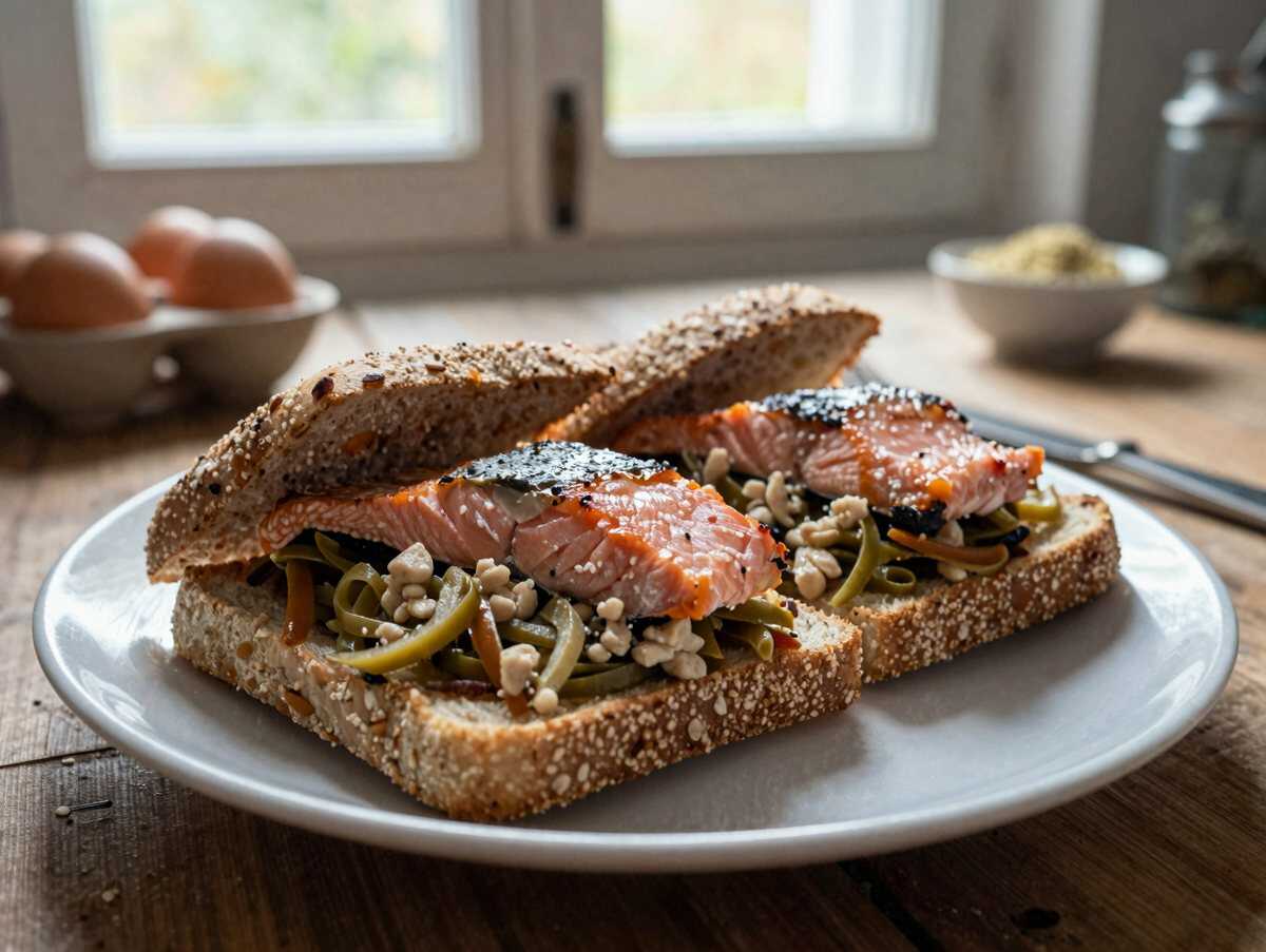 Knuspriges Kabeljau-Sandwich: Ein Genuss mit hausgemachter Tartarsauce! – während der Zubereitung