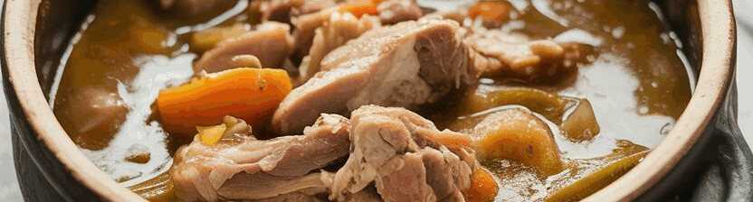 Kochen Sie 1 kg Schweinenacken & 400 ml Fleischbrühe, unser bester Schaschliktopf