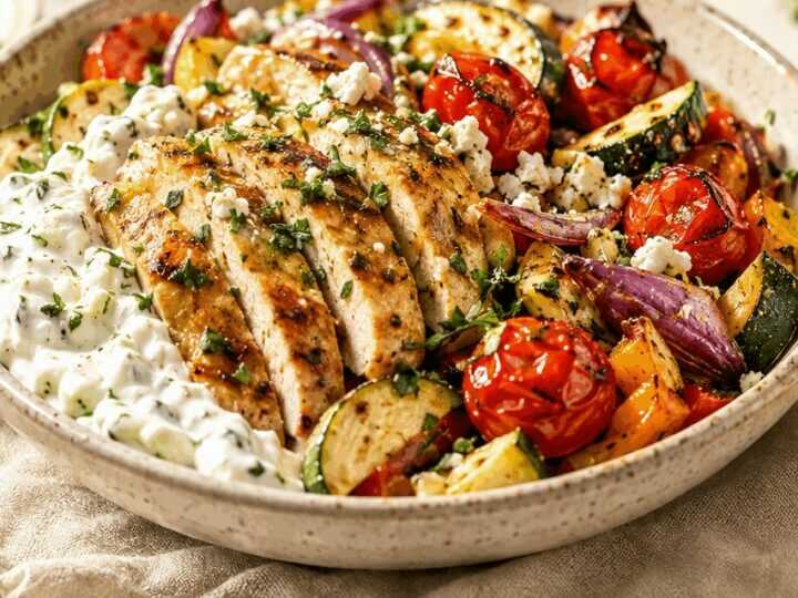 Köstlich gesunde griechische Hähnchenschalen für dein perfektes Meal-Prep-Erlebnis!