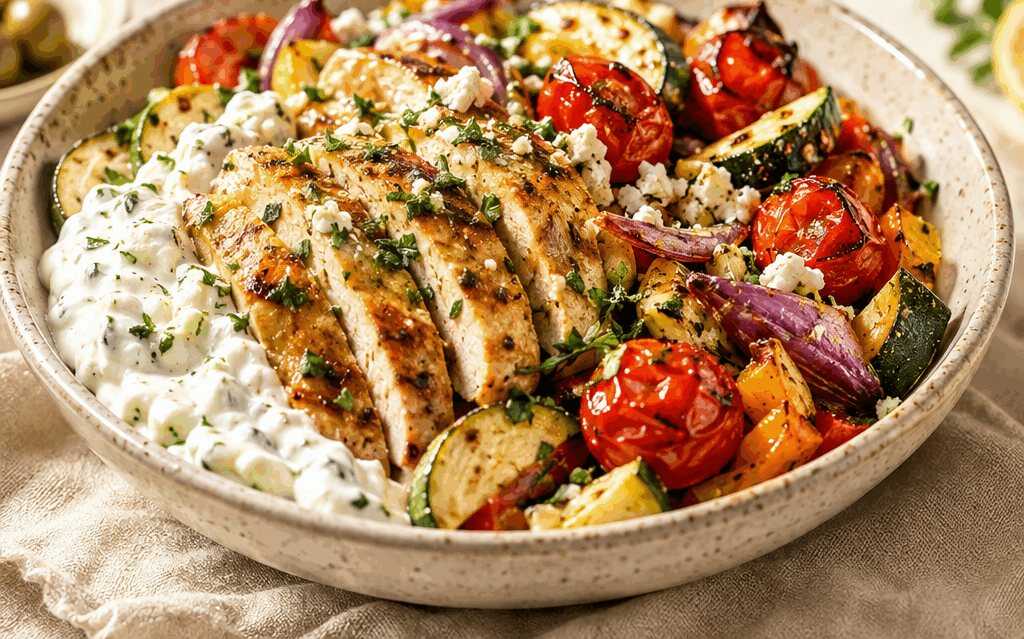Köstlich gesunde griechische Hähnchenschalen für dein perfektes Meal-Prep-Erlebnis!