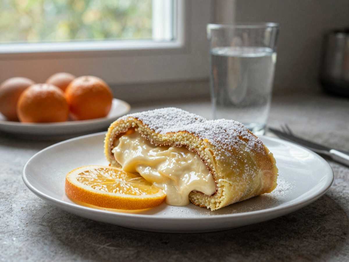Köstliche Biskuitrolle mit Mandarinenquark: Ein himmlisches Rezept zum Ausprobieren! – während der Zubereitung