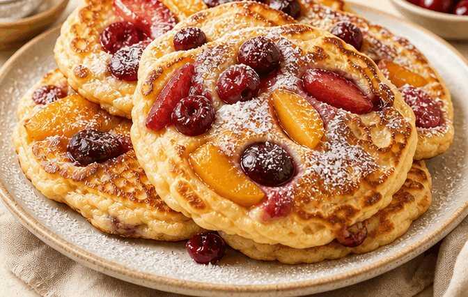 Köstliche Dicke Obst-Pfannkuchen wie vom Jahrmarkt – So gelingt dir der Hit!