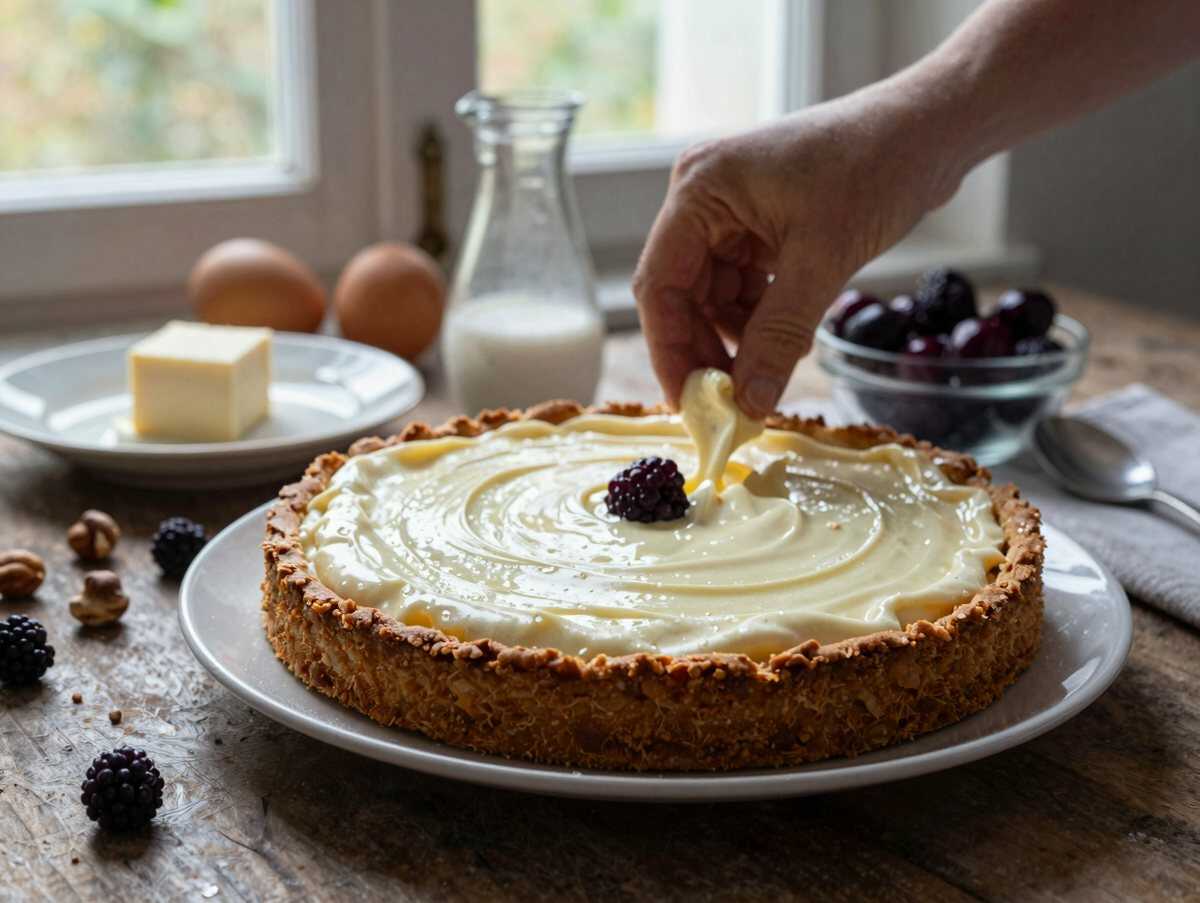Köstliche Erdbeer-Yogurette-Torte mit Nussboden: Ein Muss für Naschkatzen! – während der Zubereitung