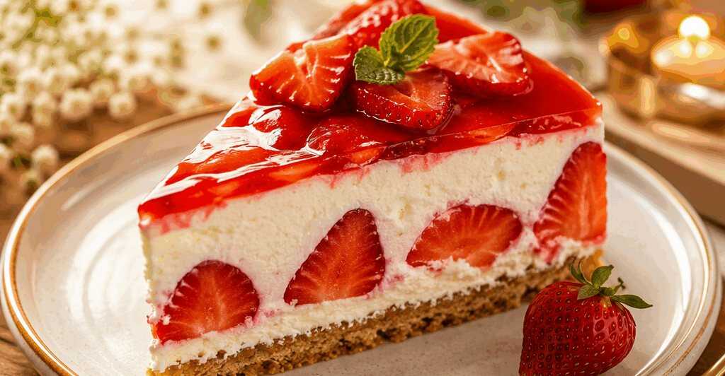 Köstliche Erdbeer-Frischkäse-Torte: Ein Genuss, den du nicht verpassen darfst! – so sieht es fertig aus