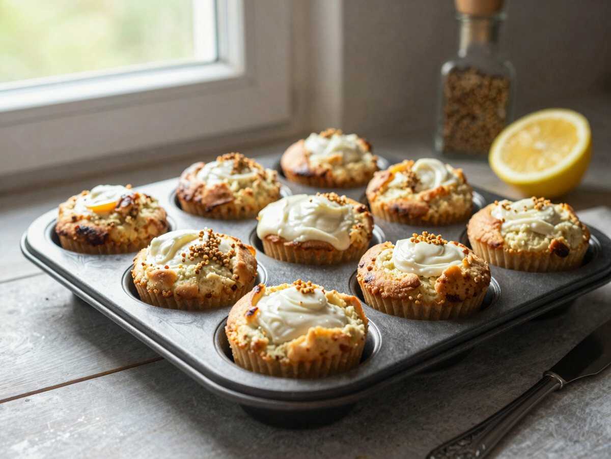 Köstliche Käsekuchen-Muffins: Einfaches Rezept ohne Boden! – während der Zubereitung