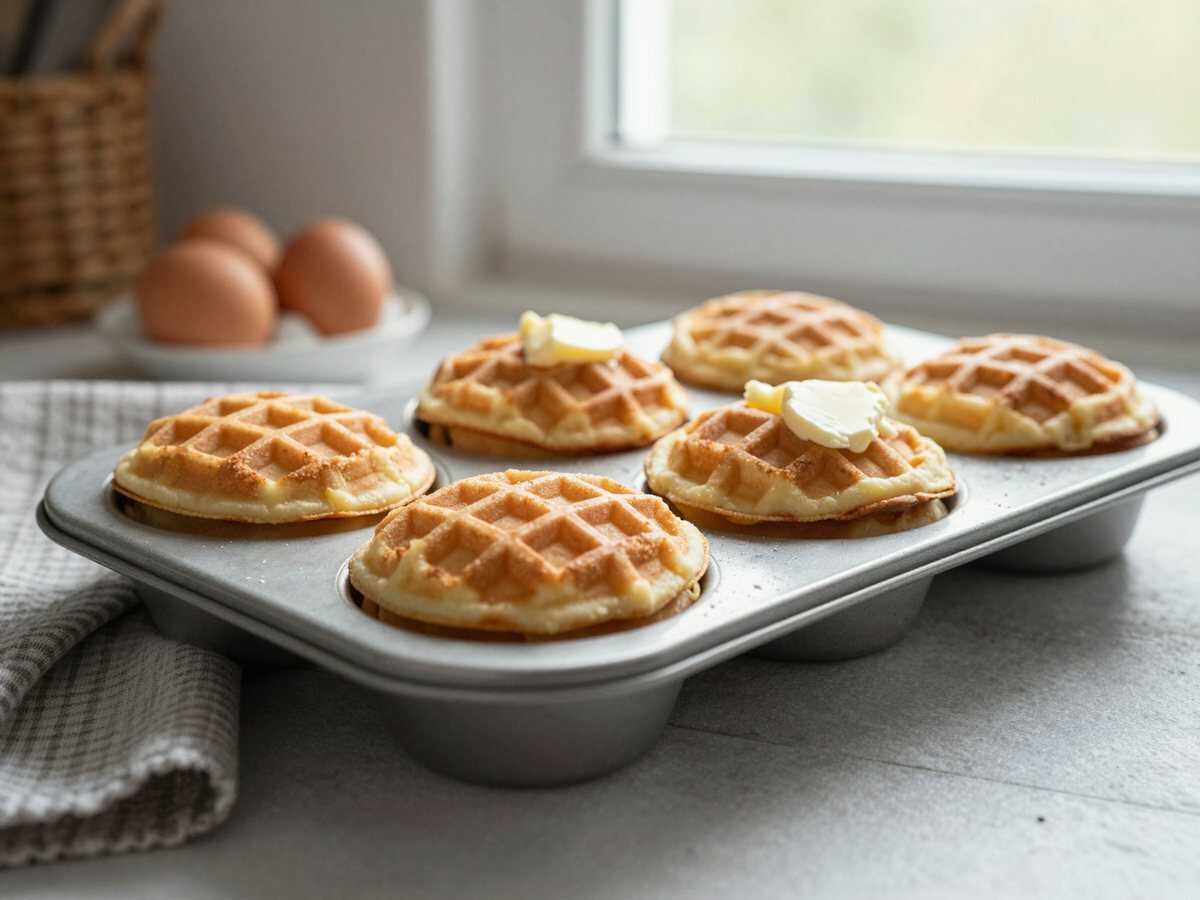 Köstliche Minikuchen im Waffelbecher – Das musst du probieren! – während der Zubereitung