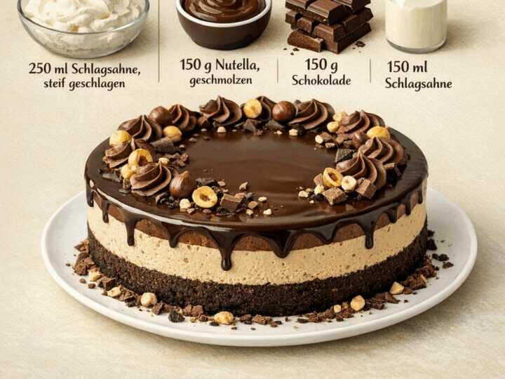 Köstliche Nutella-Torte: Einfaches Rezept ohne Backen!