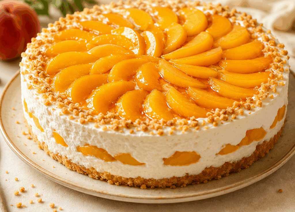 Pfirsich-Quark-Sahne-Torte