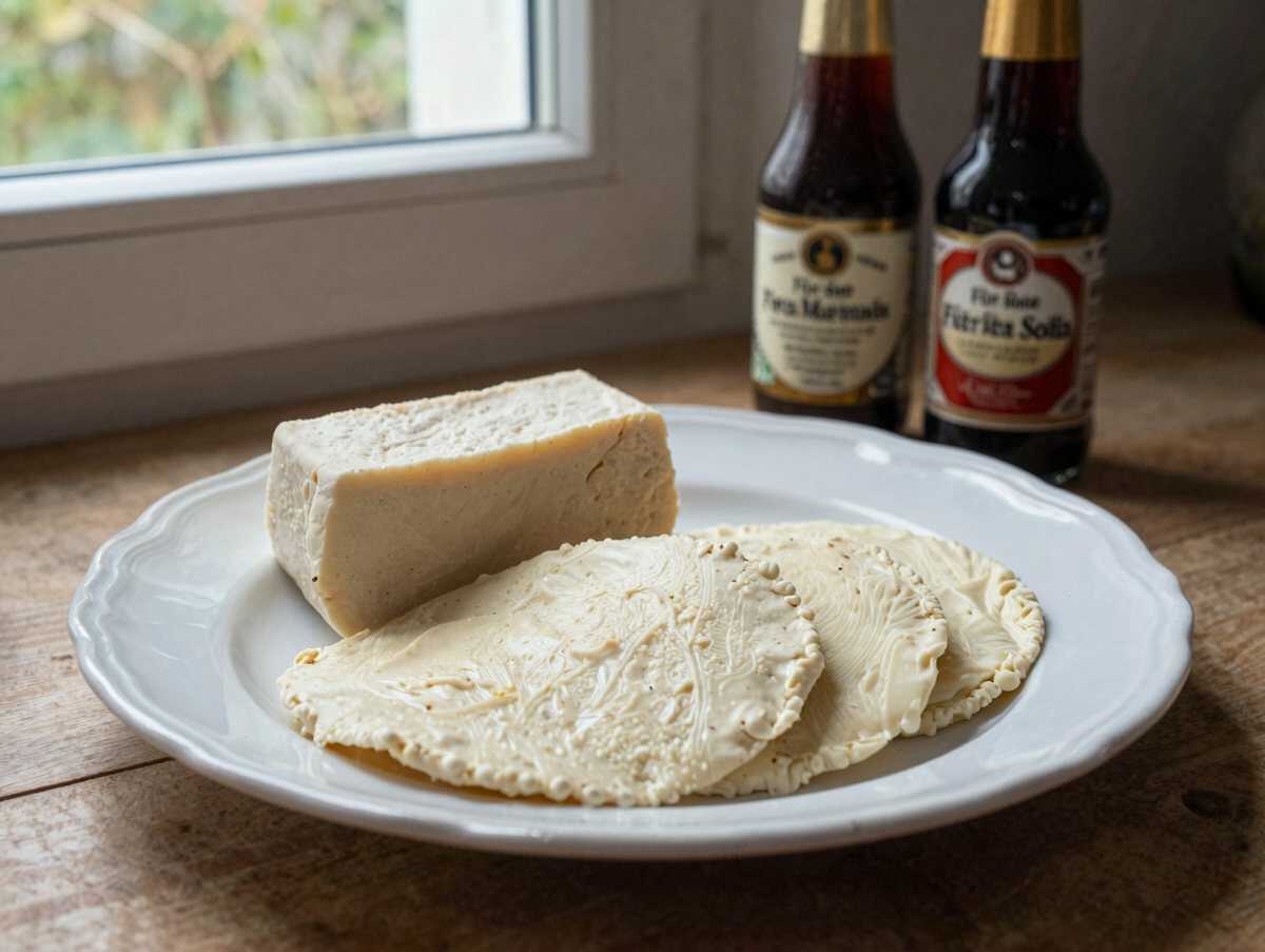 Köstliche pflanzliche Wohlfühlküche: Veganer Schweinebauch-Tofu, der begeistert! – während der Zubereitung