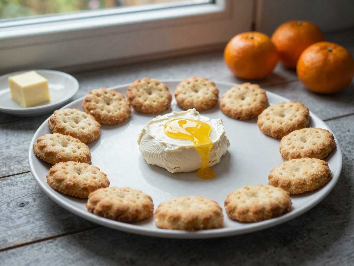 Köstliche Philadelphia-Torte mit Mandarinen und Löffelbiskuits – Schnell und ganz ohne Backen! – während der Zubereitung