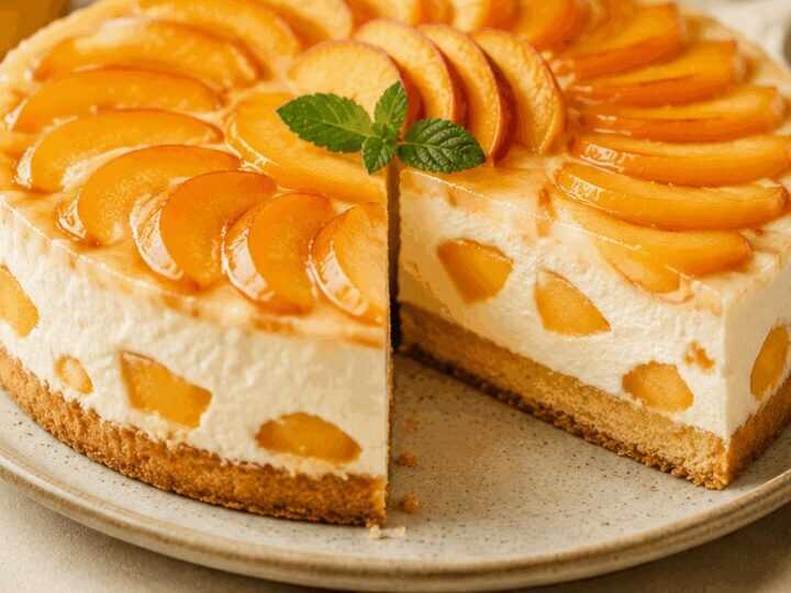Köstliche Torte mit Pfirsich und Joghurt: Einfaches Rezept zum Ausprobieren!