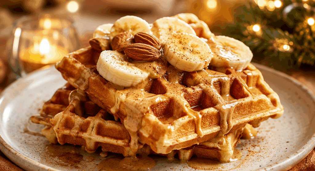 Köstliche Waffeln mit Mandelmus – Ein Genuss, den du probieren musst! – so sieht es fertig aus