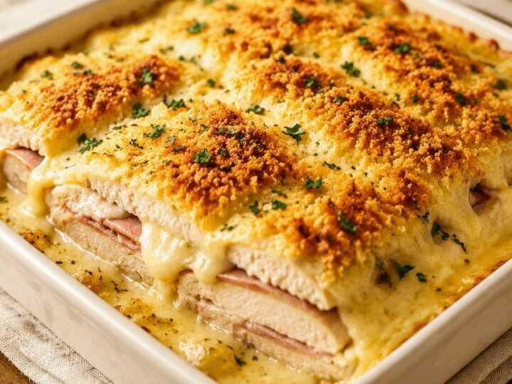 Köstlicher Hähnchen Cordon Bleu Auflauf in nur 40 Minuten fertig!