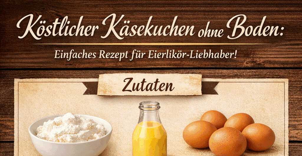 Köstlicher Käsekuchen ohne Boden: Einfaches Rezept für Eierlikör-Liebhaber! – so sieht es fertig aus