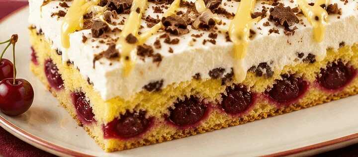 Köstlicher Kirsch-Eierlikör-Blechkuchen mit Schmand-Sahne: Ein unwiderstehliches Rezept entdecken!