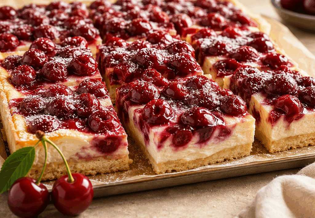 Kirsch-Käsekuchen vom Blech