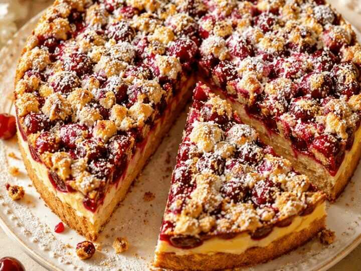 Köstlicher Kirschkuchen mit Vanillepudding – Ein Gaumenschmaus!