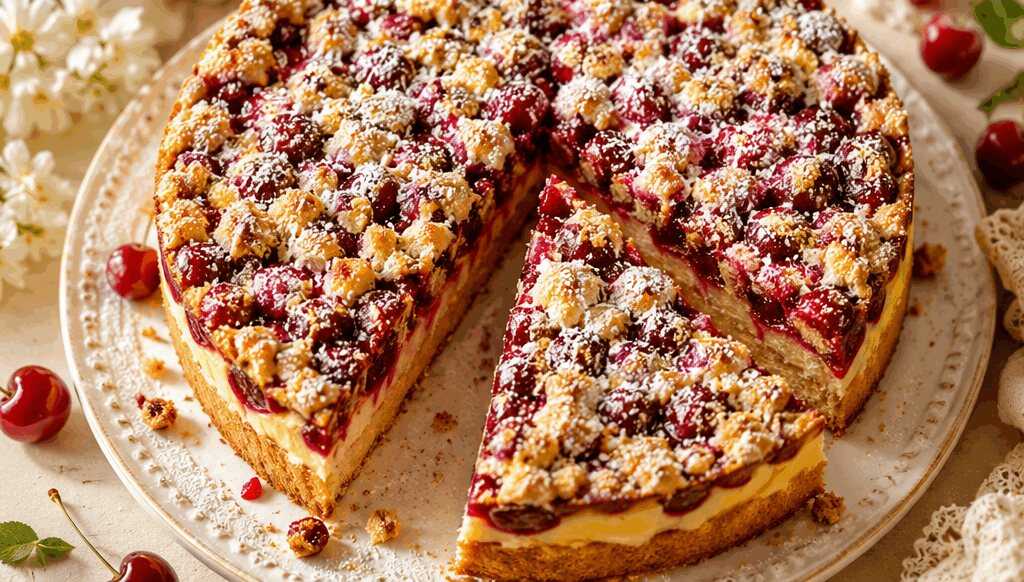 Köstlicher Kirschkuchen mit Vanillepudding – Ein Gaumenschmaus!