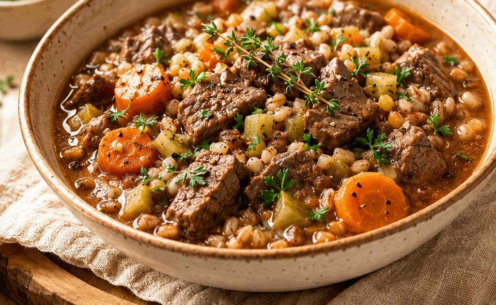 Köstlicher Rindfleisch-Gerste-Eintopf: Ihr neues Lieblingsrezept für gemütliche Abendessen!