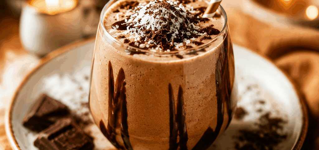 Köstlicher Schoko-Kokos-Smoothie, den Sie probieren müssen! – so sieht es fertig aus