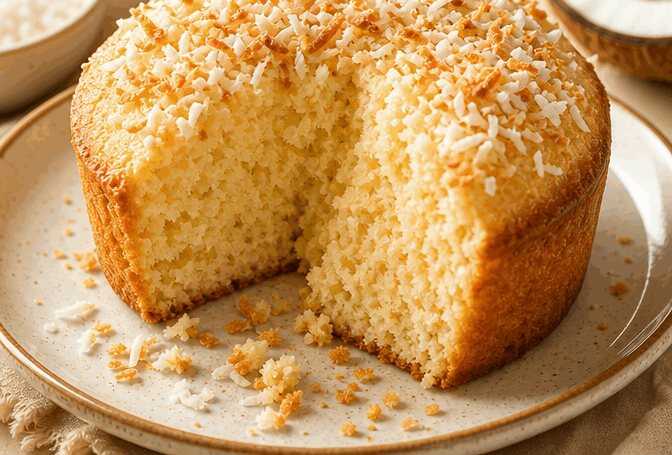 Köstlicher Tassenkuchen: Buttermilchkuchen mit exotischem Kokosgenuss!