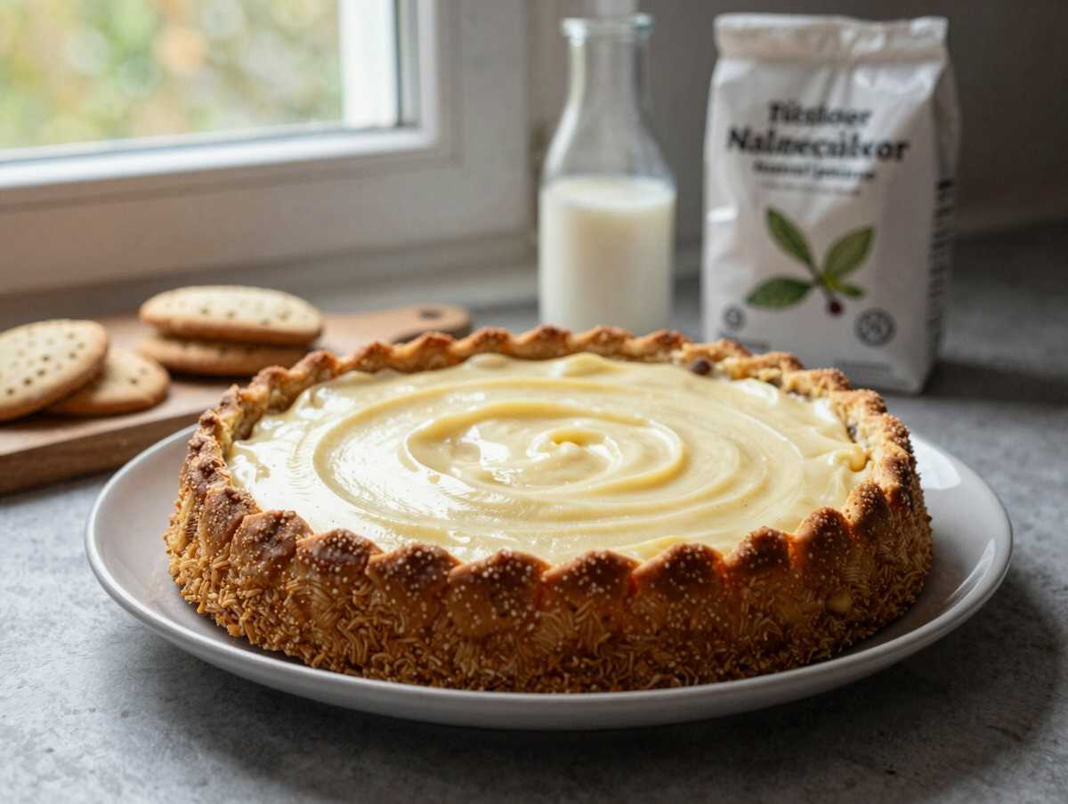Köstlicher Vanillecreme-Kuchen: Einfaches Rezept ohne Backen! – während der Zubereitung