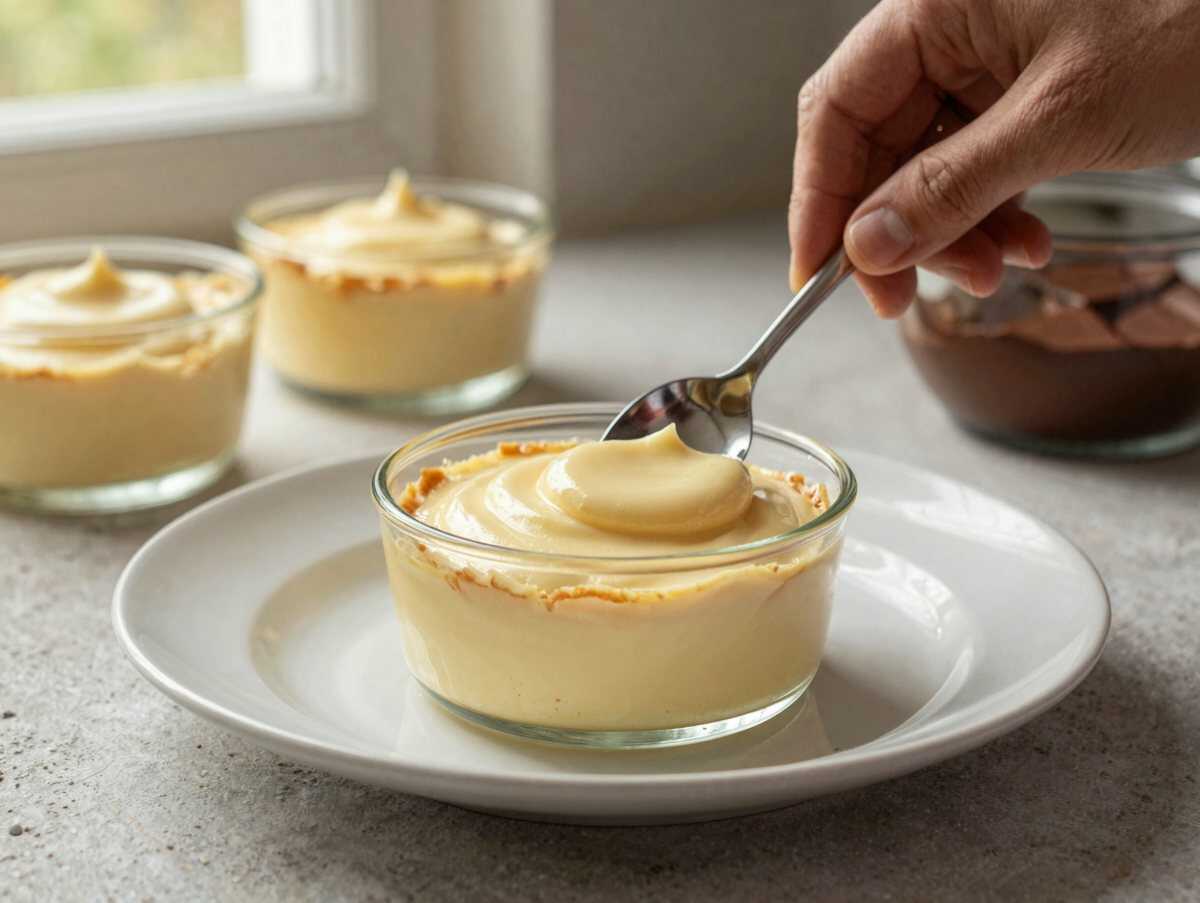 Köstliches Butterkeks Dessert mit Quark und Sahne, das Sie probieren müssen! – während der Zubereitung