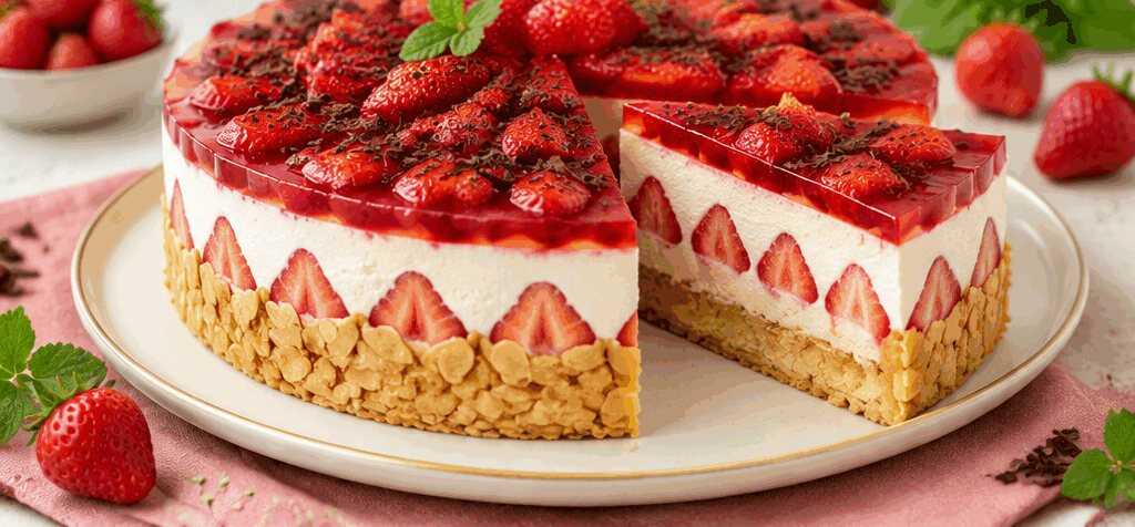 Erdbeer-Flocken-Torten-Rezept