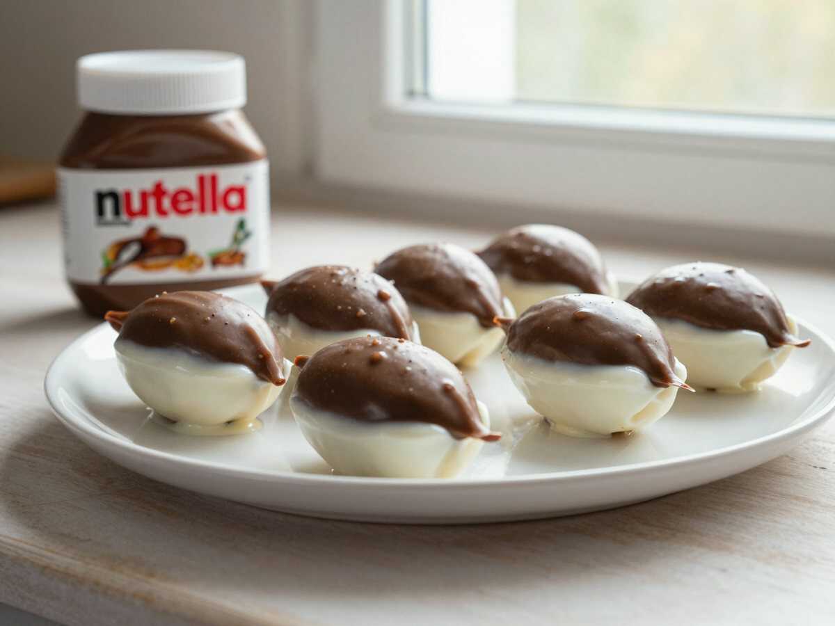 Köstliches Nutella-Eis am Stiel: Der perfekte Sommergenuss! – während der Zubereitung