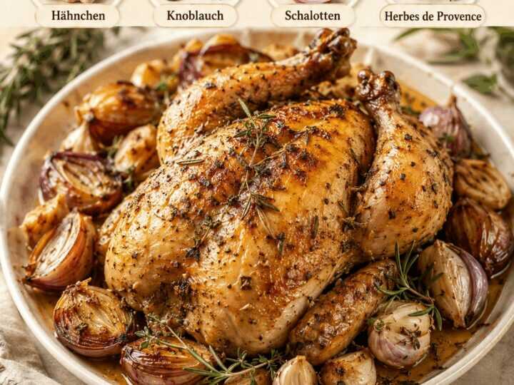 Köstliches Provenzalisches Brathähnchen mit Knoblauch und Schalotten, das Sie unbedingt probieren müssen!