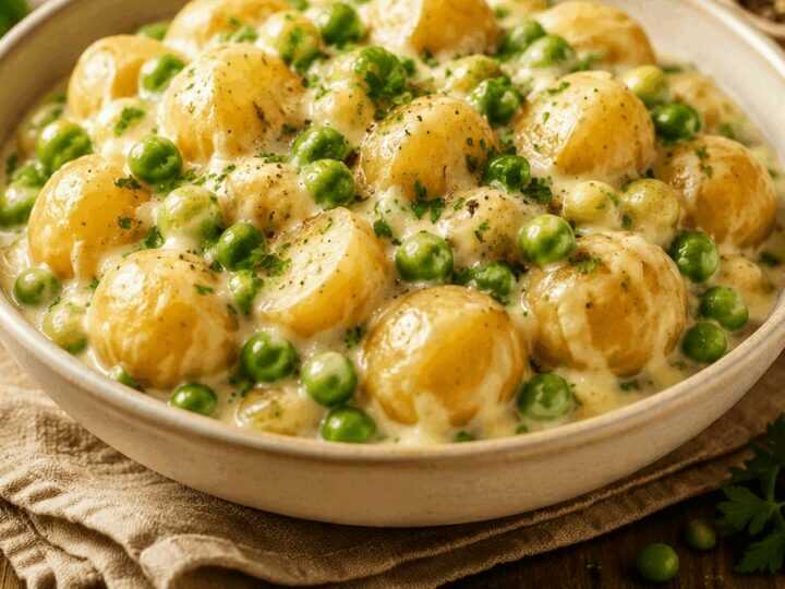 Köstliches Rezept: Cremige Kartoffeln und Erbsen für gemütliche Abende