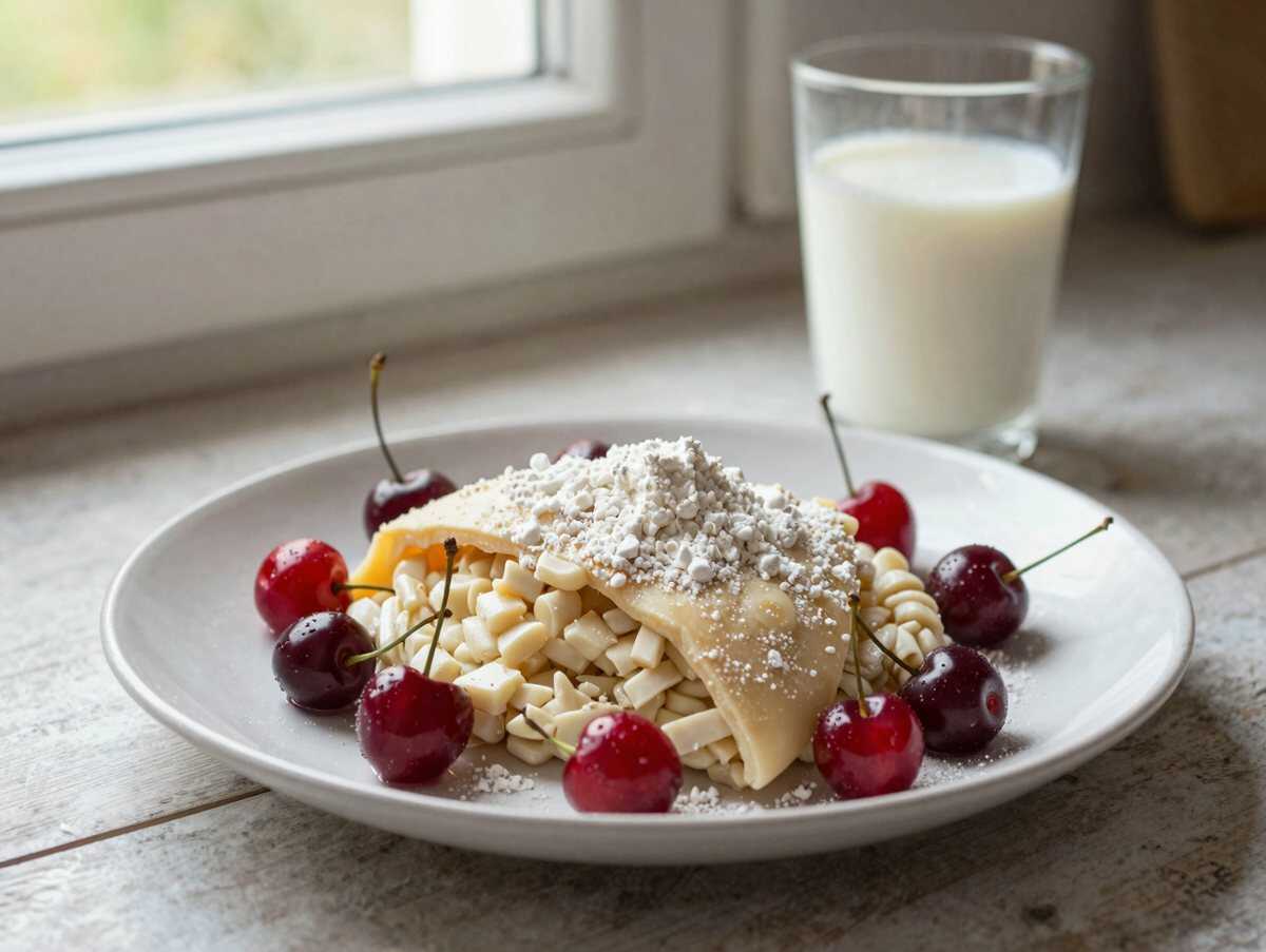 Köstliches Rezept: Entdecke den unwiderstehlichen Kirsch-Biskuitkuchen! – während der Zubereitung